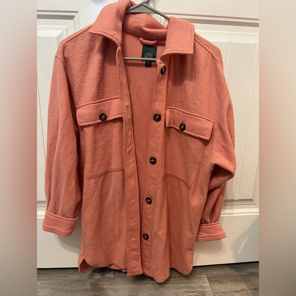 Wild Fable Pink Utility Jacket Relaxed Fit